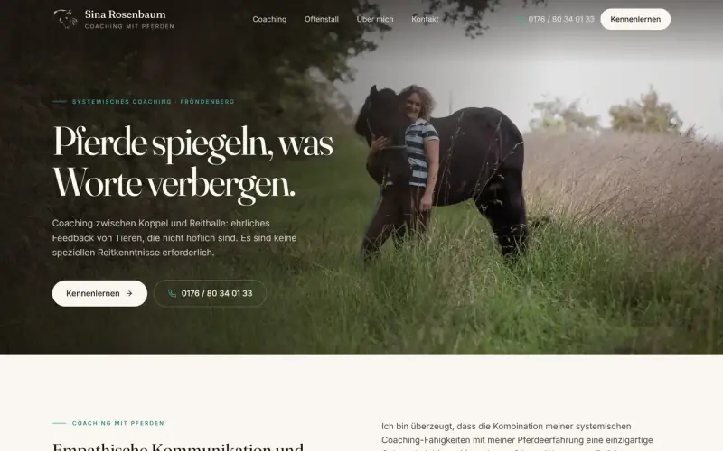 Website-Entwurf für Coaching
