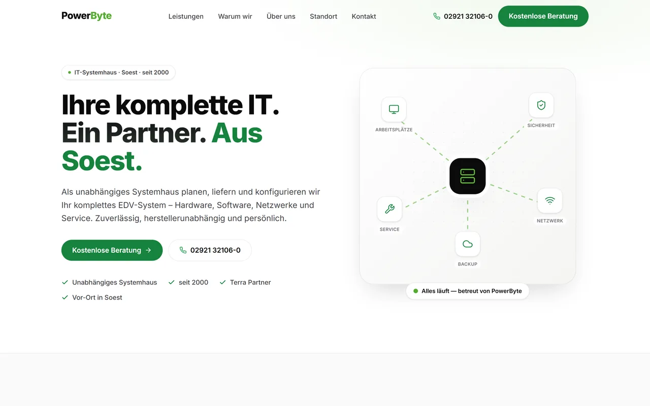 Website-Vorschau: IT-Betreuung für den Mittelstand