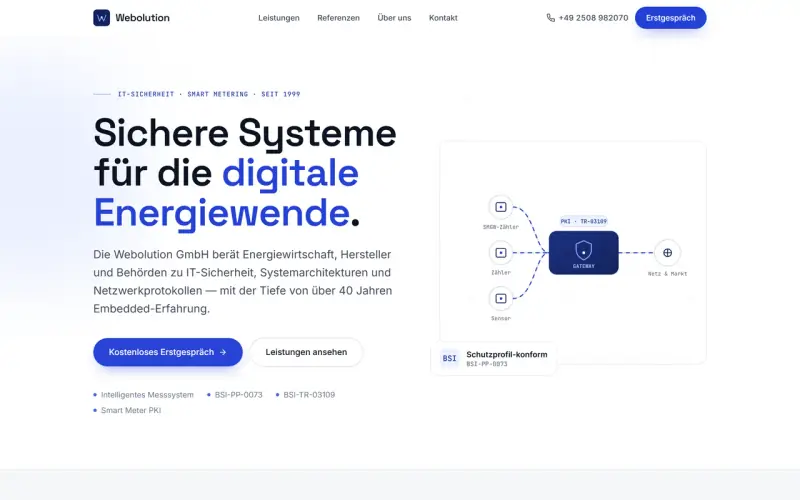 Website-Entwurf für Smart Metering