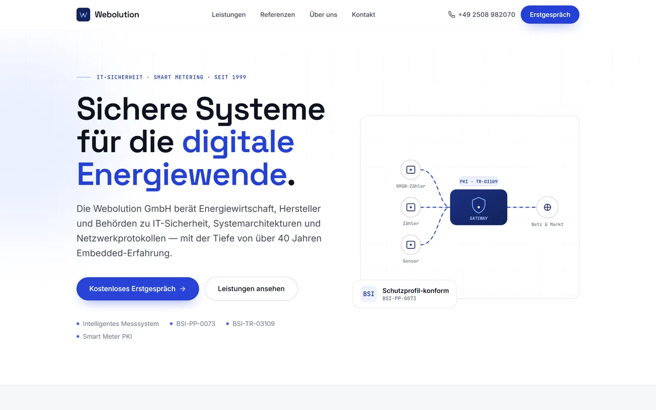 Website-Vorschau: Sichere Messsysteme für die Energiewende