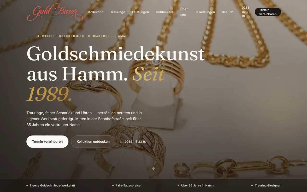 Website-Vorschau: Goldbasar Hamm